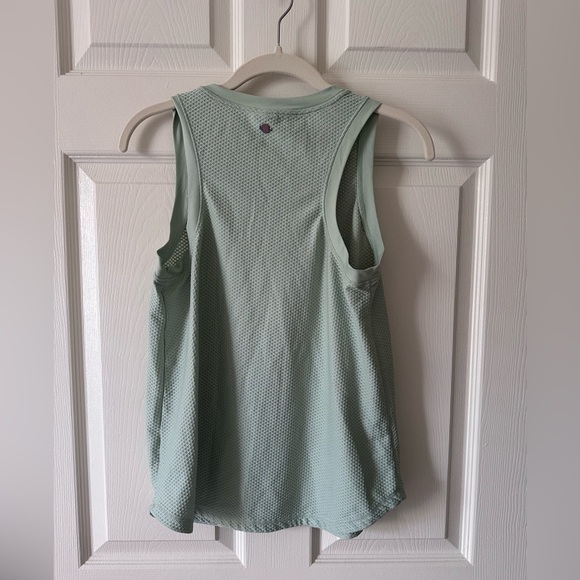 CALIA by Carrie Underwood Women's Renew Arches Mesh Tank Top Set Rust & Lt Green - Picture 3 of 7